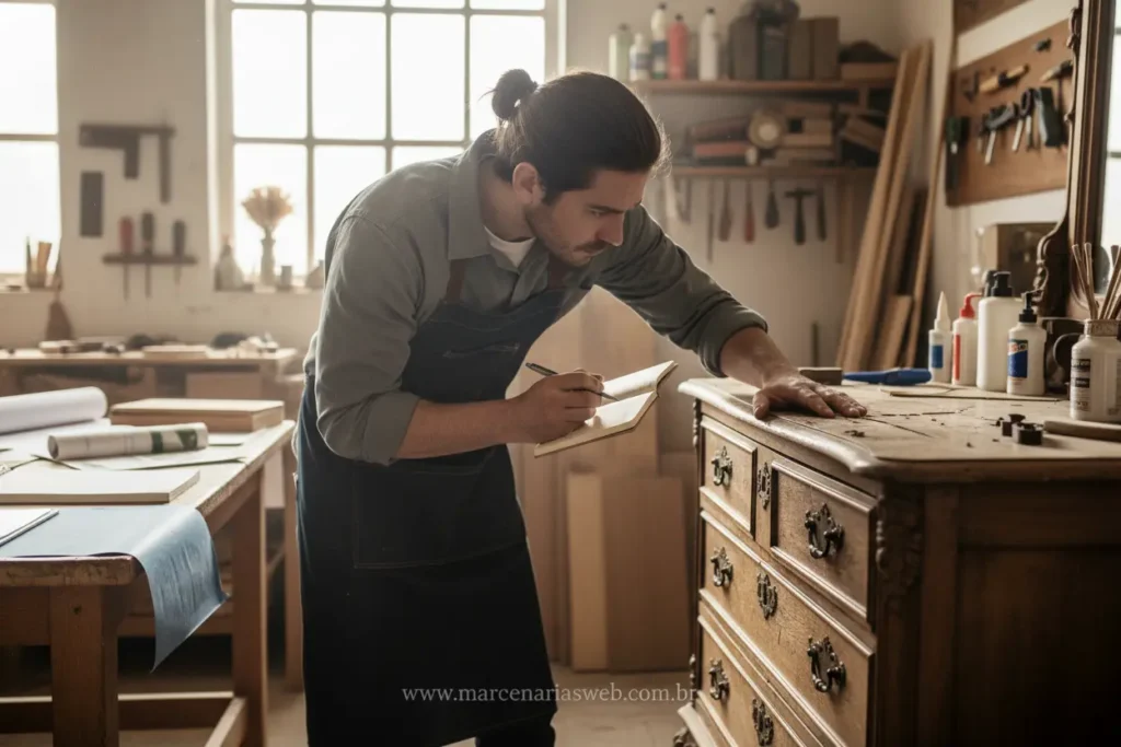 Avaliação e planejamento de restauração de móveis